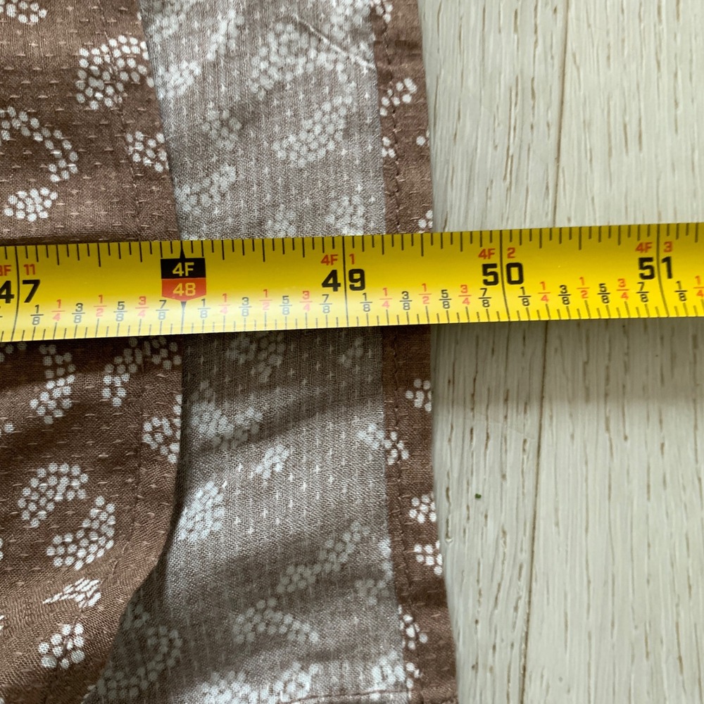 A New Day Brown Leopard‎ Print Tiered Maxi Dress Long Sleeve V-Neck Rayon Small - Picture 10 of 11